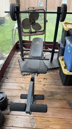 Weight bench and weights