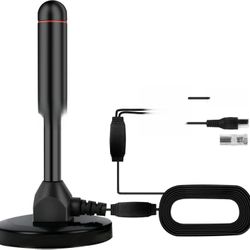 TV Antenna Indoor Antenna for Smart TV with 2 Amplifier Signal Booster for Long Range Reception and All Smart TVs HD Digital Antenna for Local Channel