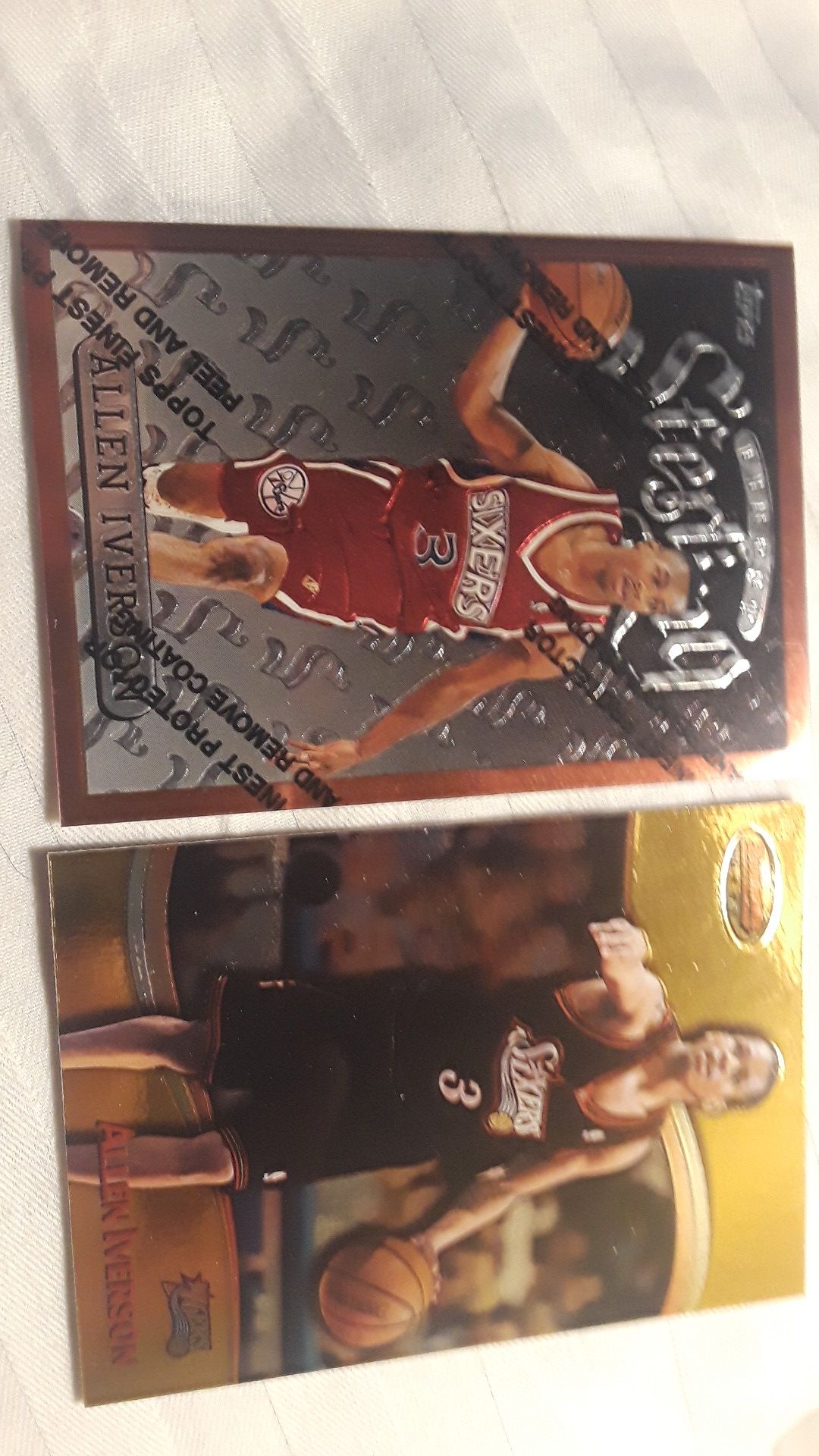 2 allen iverson cards prestine possible 10's