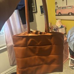 Brown tote bag