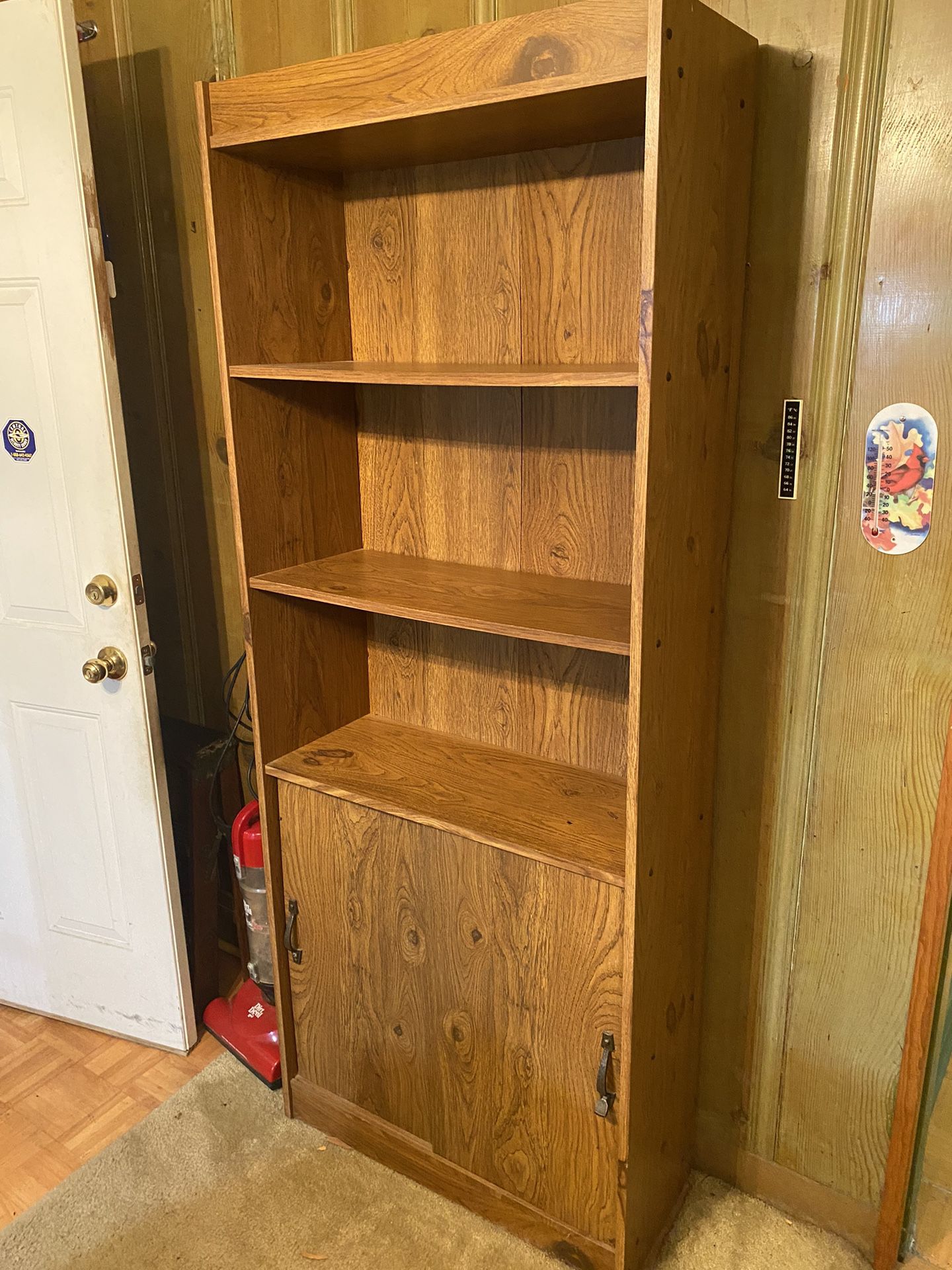 Shelf Cabinet With Sliding Panel Doors 