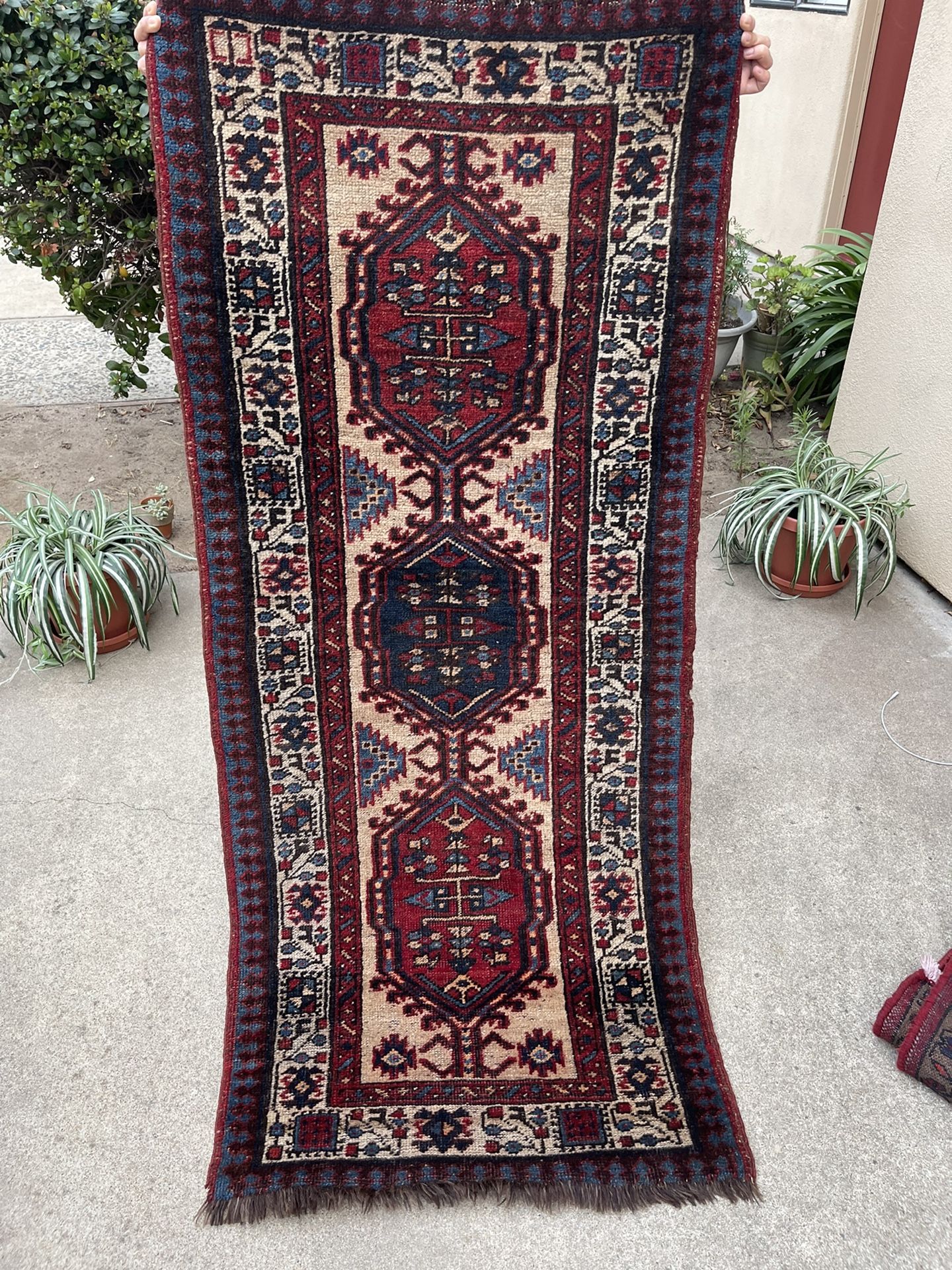 Vintage Hand-Knotted Persian Wool Rug (cleaned) 
