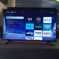 43 Inch Roku TCL 4k Smart TV Really Nice Tv Comes With Remote Control Great Quality Clear Picture Works Fantastic Guaranteed 