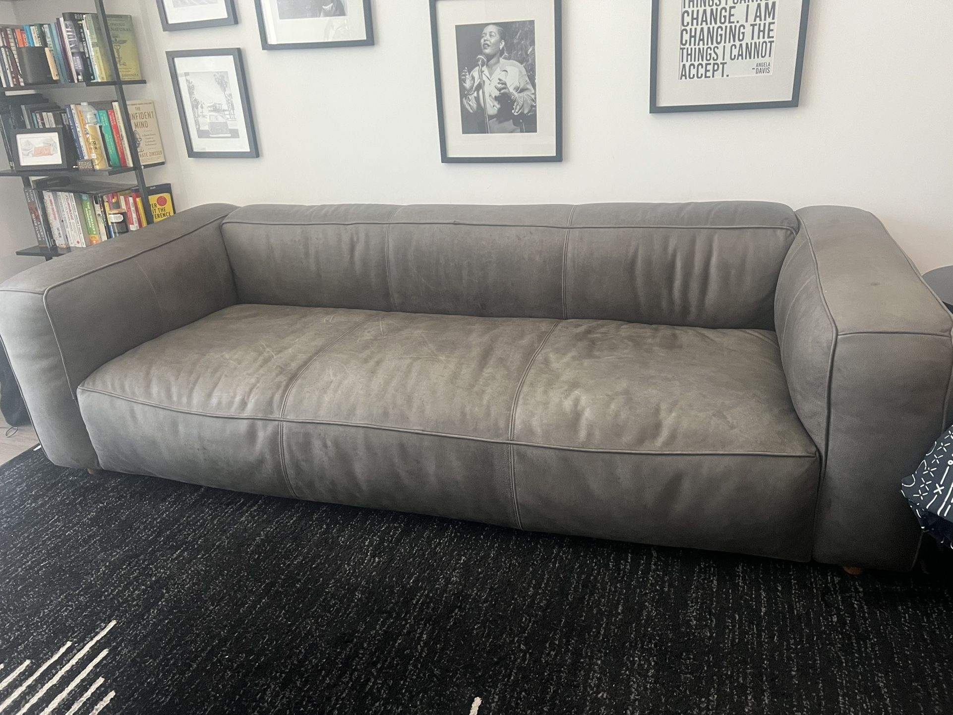 Arhaus Leather Sofa