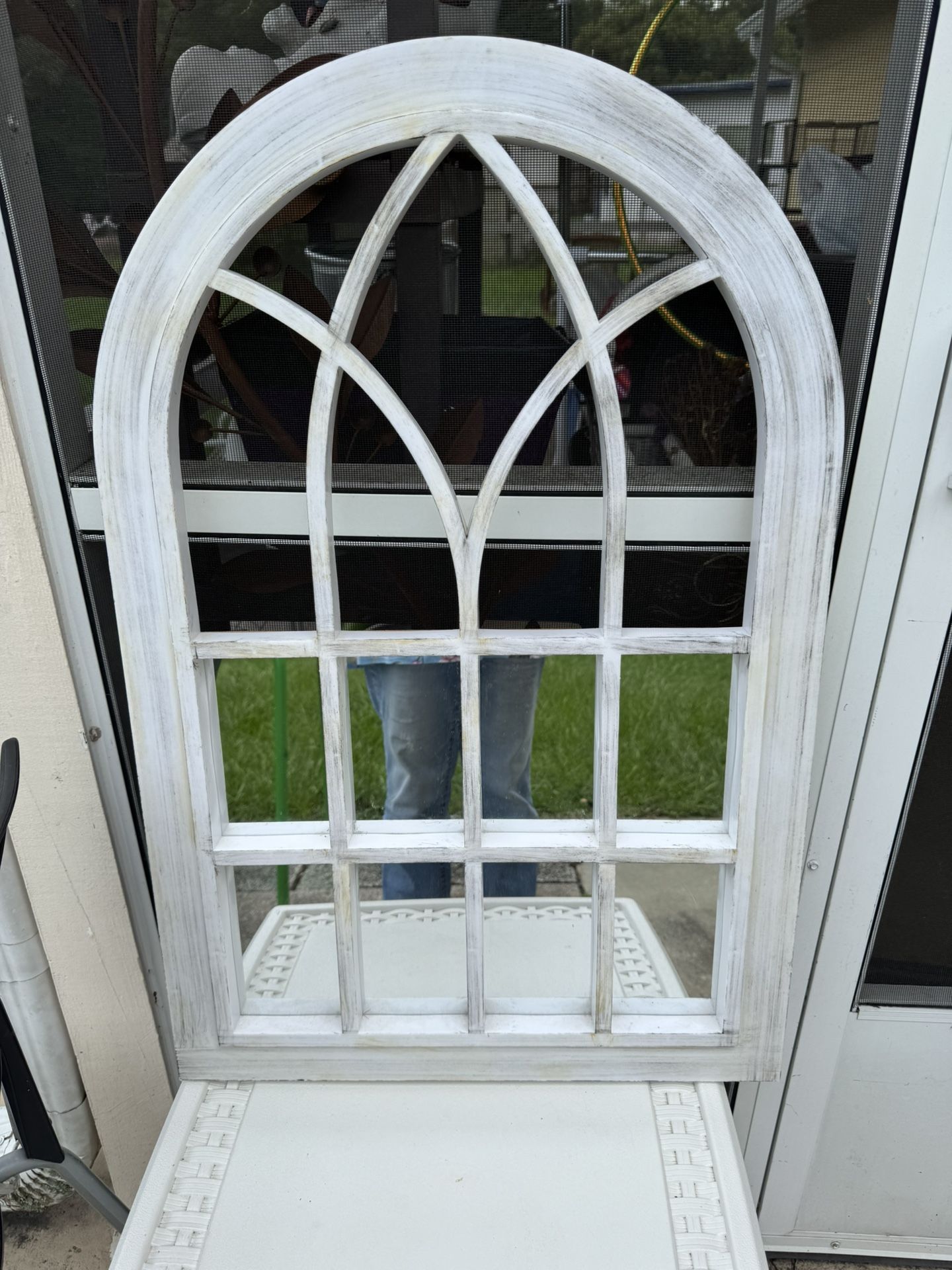 Plastic Shabby Chic Looking Mirror Cathedral