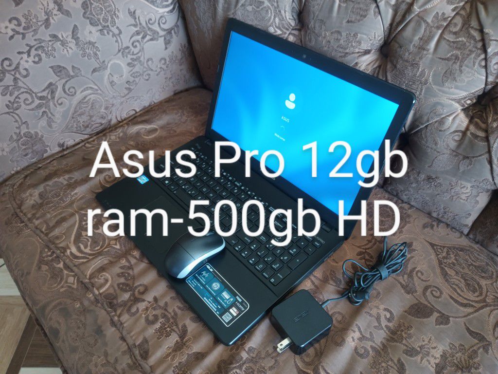 Laptop Asus Pro Core i5-12gb-500gb HD Exelente Para Instalar Programas.