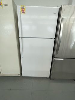 Used Whirlpool 30” Top Freezer Refrigerator white - 3 Months Warranty