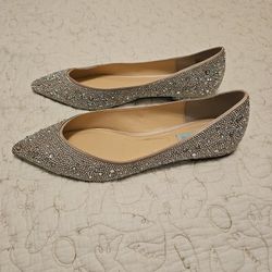 Betsey Johnson Rhinestone Flats Size 12