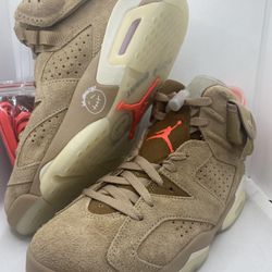 Jordan 6 Retro SP ‘Travis Scott British Khaki’ US 6.5 (DH0690-200) NEW • IN HAND