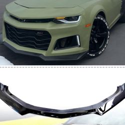 Glossy Black Front Lip Compatible with 2016-2024 Chevy Camaro LT LS RS SS
