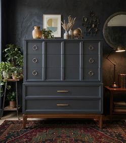 Mid-Century Tall Dresser