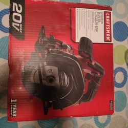 Craftsman 6 1/2 20v Circular Saw New