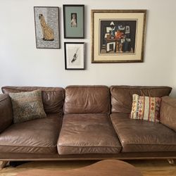 Article Brown Leather Couch