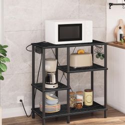 Kitchen Storage Shelf with Power Outlet