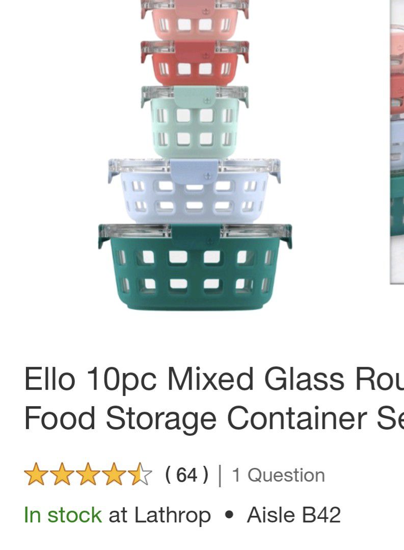 Brand New Ello Duraglass Food Storage Tempe Set Containers With Silicone  Protection for Sale in Stockton, CA - OfferUp
