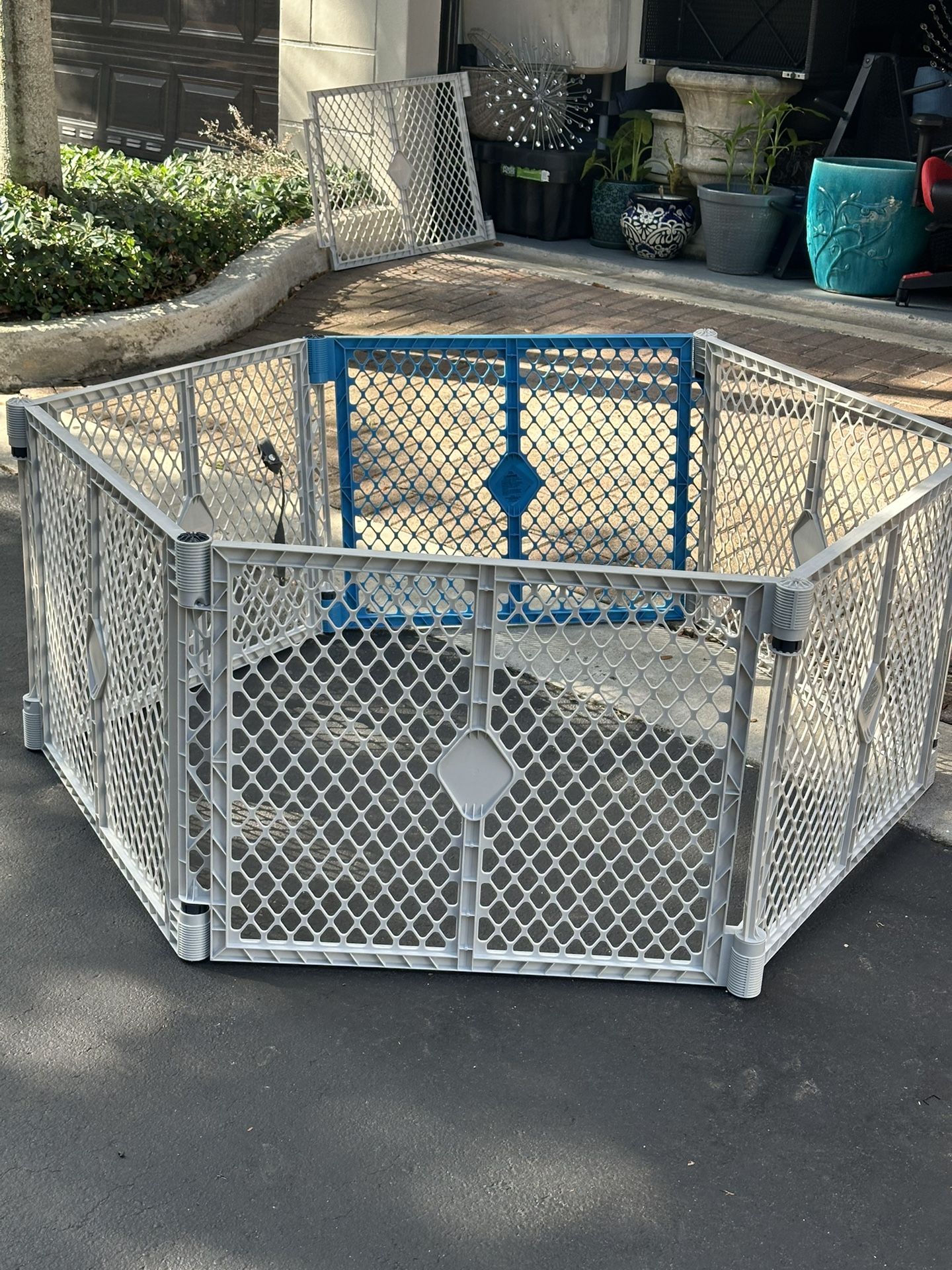 6 Panel Pet Super Yard Play Yard Fence Gate Each Panel Is 34w 26h