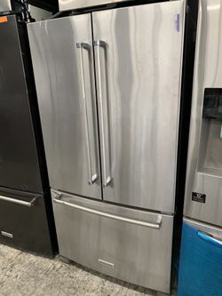 Kitchen aid French door in stainless steel counter depth used