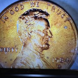 1984 D Penny Double Die 