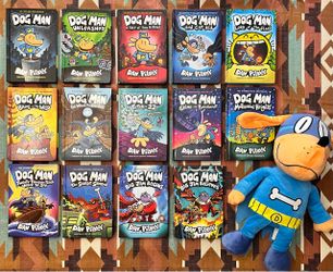 Dog Man Bundle 14 Book Collection + Dog Man Plush - Dav Pilkey