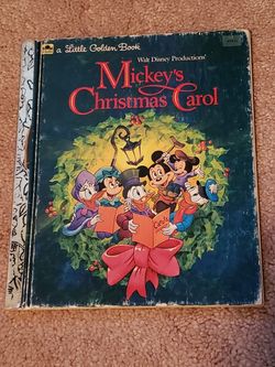 1983 Little Golden Book Walt Disney’s Mickey’s Christmas Carol