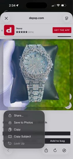 Bling Fully Paved Rhinestone Watch  Bezel Waterproof Men Watc
