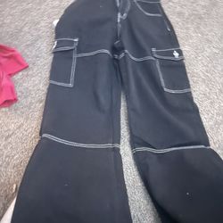 Black And White Cargo Pants 