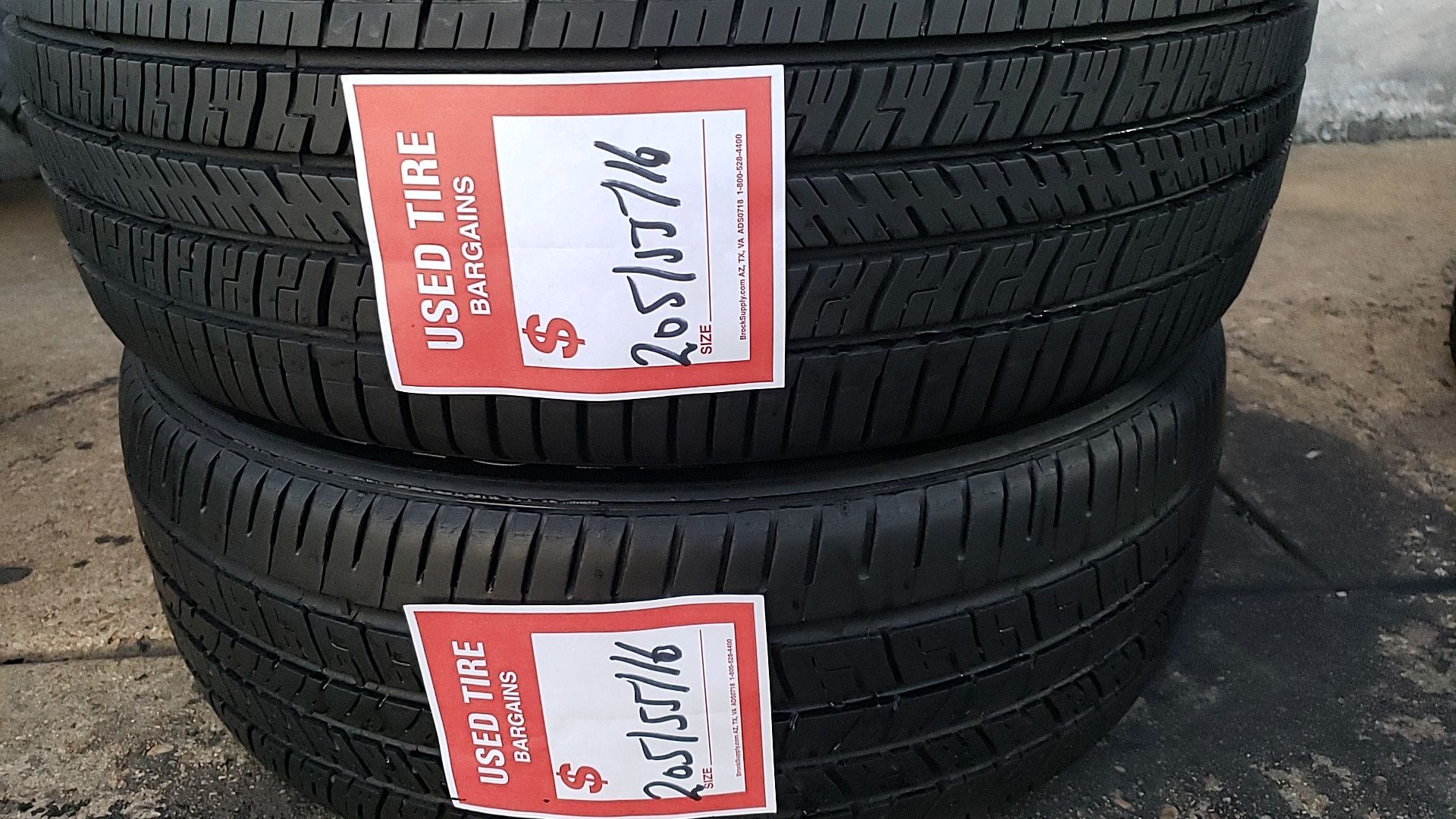 Two matching Goodyear tires for sale 205/55/16