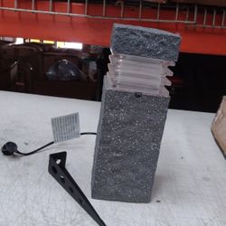 BRWH-B00BOS6MNQ Sterno Home GL33749ST Paradise Low Voltage LED Polyresin Bollard with Textured Stone, Path Light, 3-watt,Black, 1-Pack