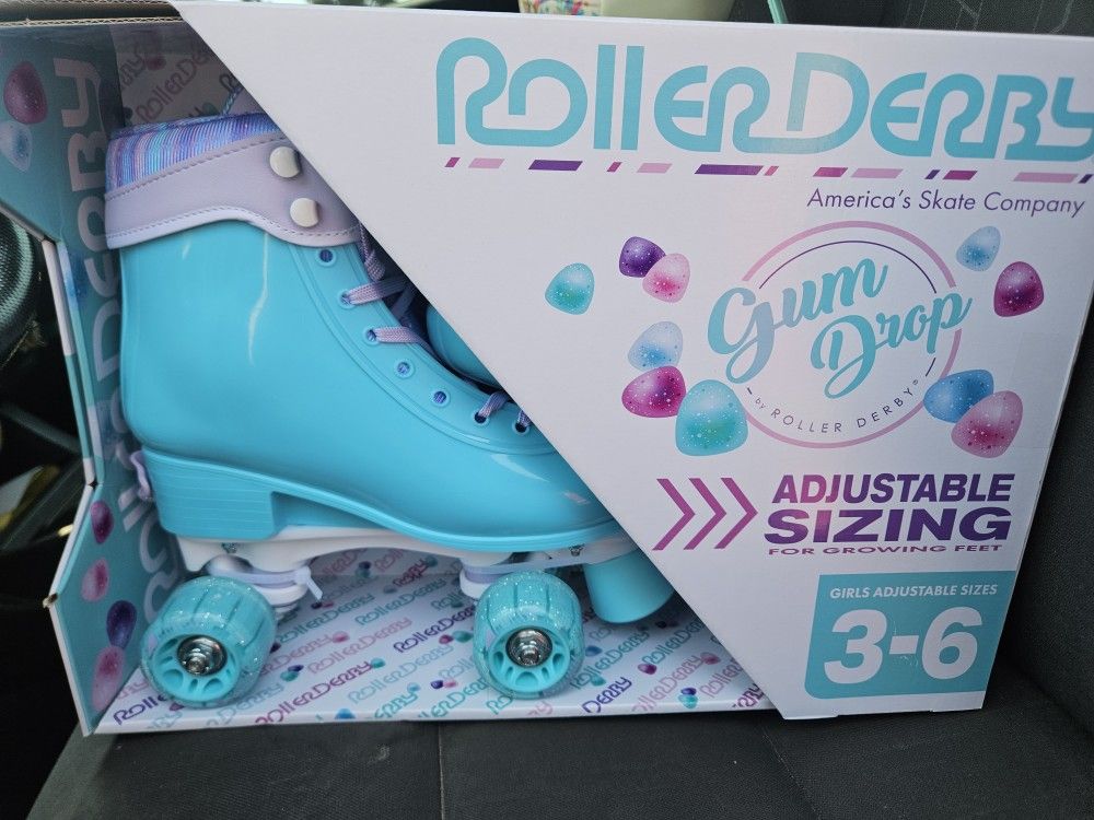 Girls Roller Derby Gumdrop Skates Size3-6