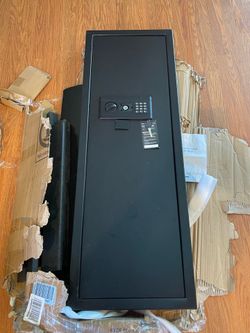 Tall wall safe with pin pad