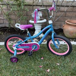 Schwinn Hopscotch Kids Bike Blue Pink Training Wheels