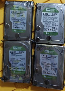 Four 2TB Western Digital Hard Drives