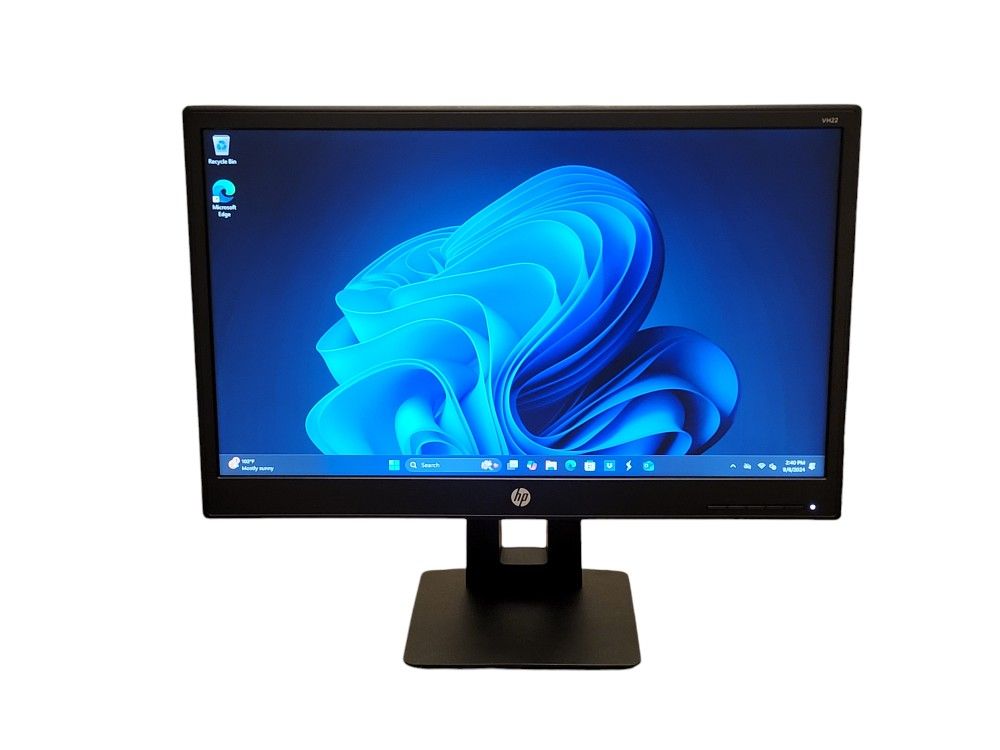  HP VH22 1920x1080 PC Monitor 21.5" LCD Color DP/DVI/VGA