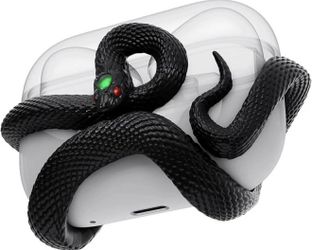 Black Snake Case for AirPods Pro 1st 2nd Gen 3D Sculpted Protective Cover