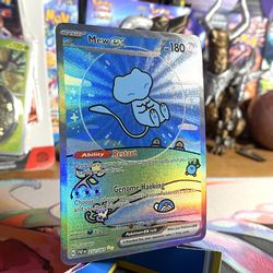 X1 Pokemon Bubble Mew Card Fan-Made Art Proxy Orica Premium Textured Holographic New Paldean Fates ACG