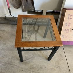 Glass End Table 