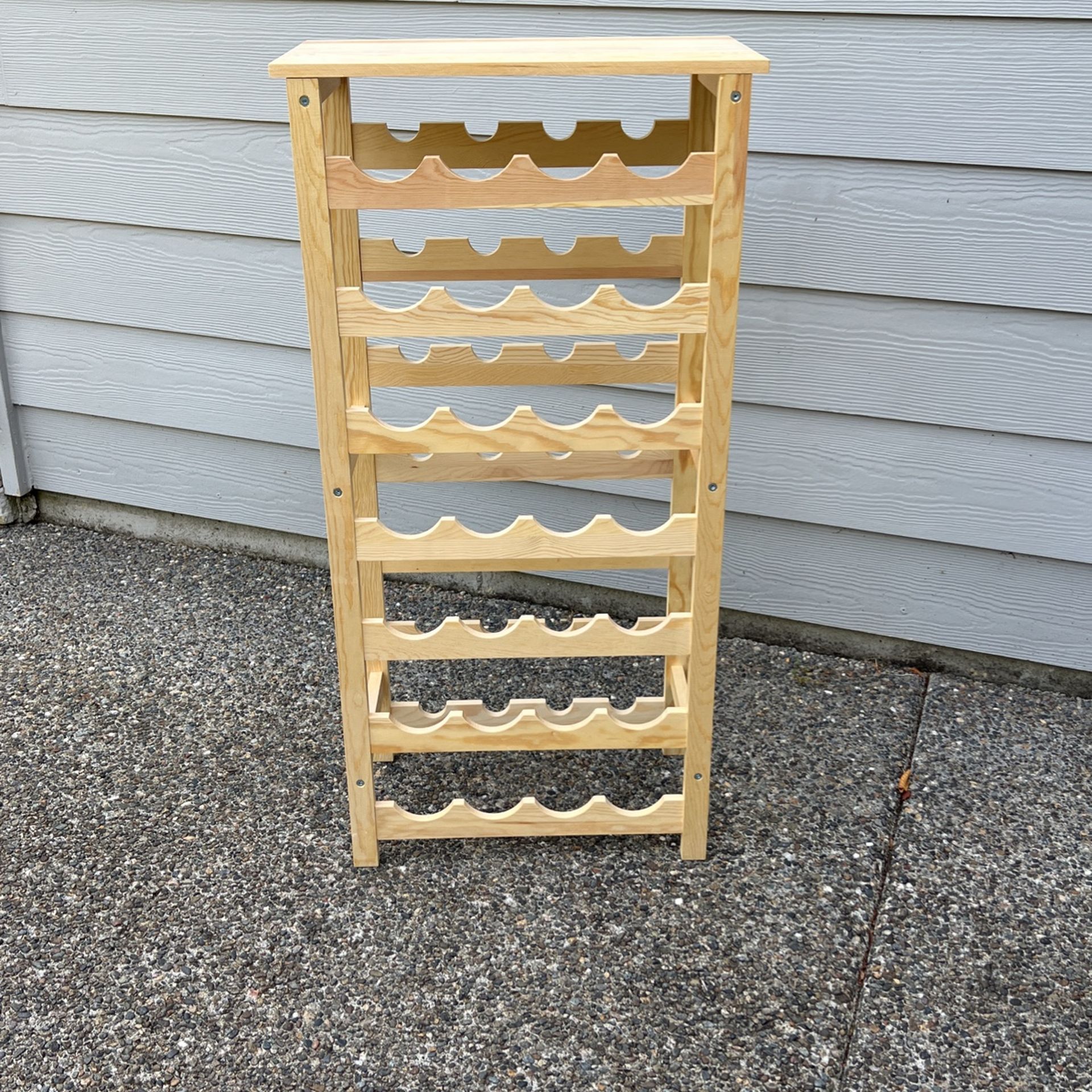 28 Bottle Wood Wine Rack