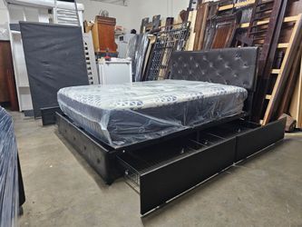 Queen bed and mattress