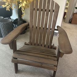 Outdoor Wooden Adirondack Chair $60