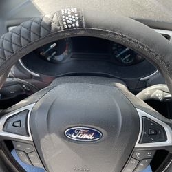 Leather With A Touch Of Bling Steering Wheel Cover