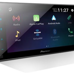 Pioneer DMH-W2770NEX Digital Multimedia Receiver With Wireless Apple CarPlay and Android Auto, 6.8" Capacitive Touchscreen, Double-DIN, Built-In Blue