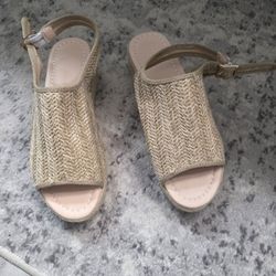 Straw Wedge Heels Size 38