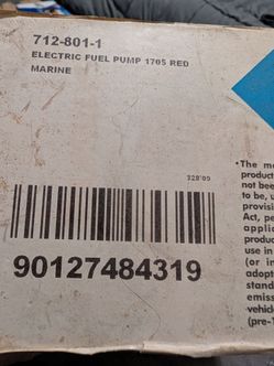 Holley Electric Fuel Pump 1705 Red Marine