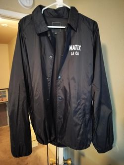 Matix Compton Surf Club Street Los Angeles Men's XL Black Windbreaker Jacket