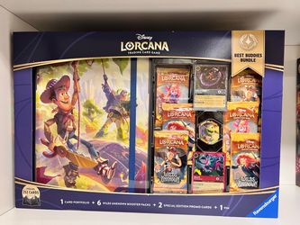 Disney Lorcana Best Buddies Bundle Wilds Unknown 6 Booster Binder Promos x2 TCG