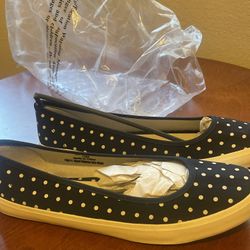 New Navy Blue New BIJOU FLAT SHOE SIZE 10 Medium 