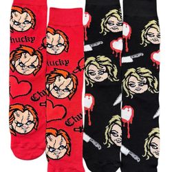 Chucky Socks ♥️ 🔪  CHUCKY, TIFFANY, KNIVES & BLEEDING HEARTS