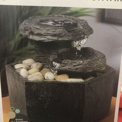 Brand new in box Home collection meditation water fountain decorations Height: 6” Width: 6”