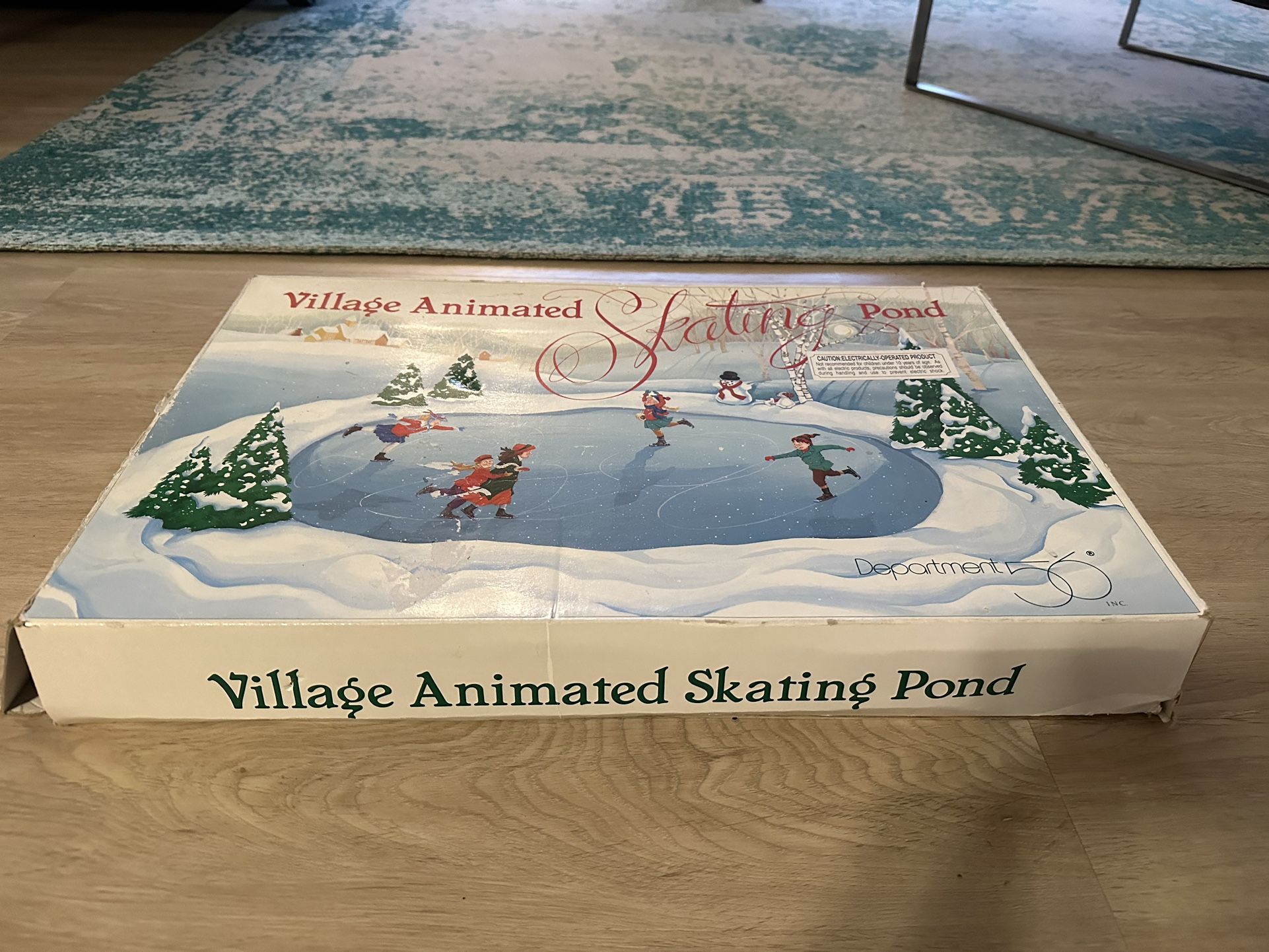 Antique, Animated, Ice-Skating Decoration