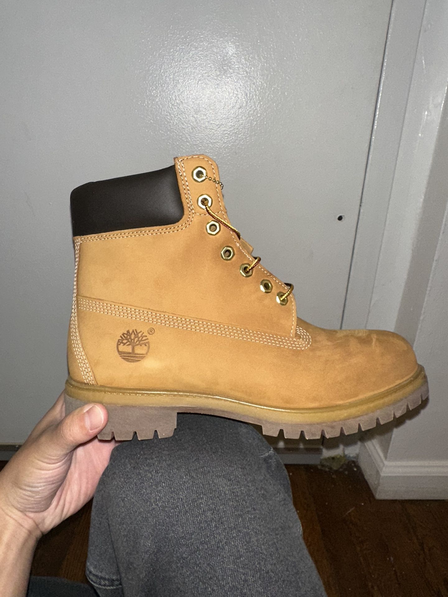 *BRAND NEW NEVER WORN* Timberland 9.5 Premium 6 inch waterproof boot in wheat nubuck